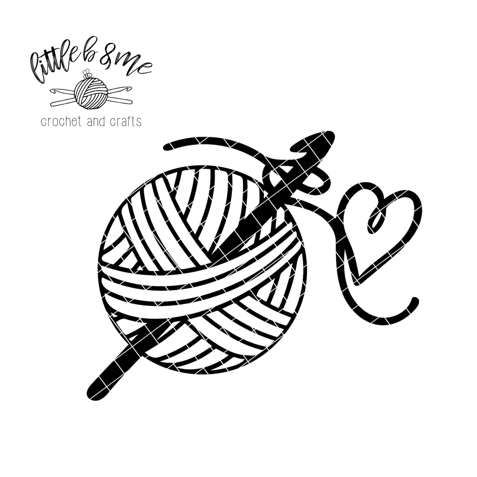 Yarn Heart SVG Heart SVG Crochet SVG Yarn Heart Yarn Etsy