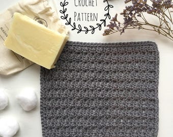 Crochet Washcloth Pattern PDF | Textured Crochet Washcloth | Crochet Pattern | Crochet Washcloth| Cotton Washcloth | Crochet Baby Washcloth