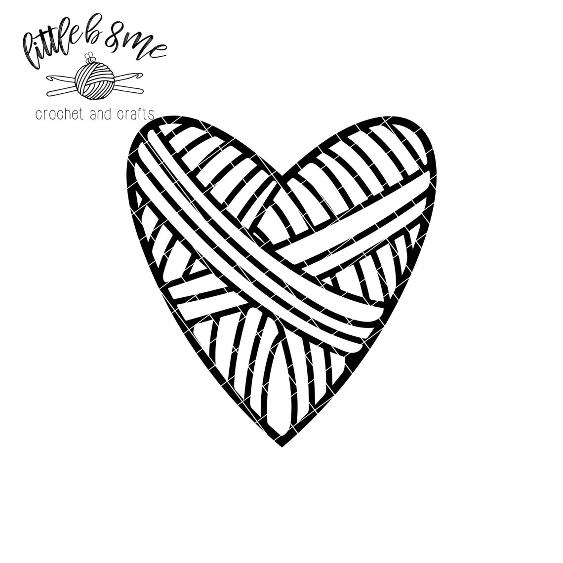 Yarn Ball Heart SVG Heart SVG Crochet SVG Yarn Heart Etsy