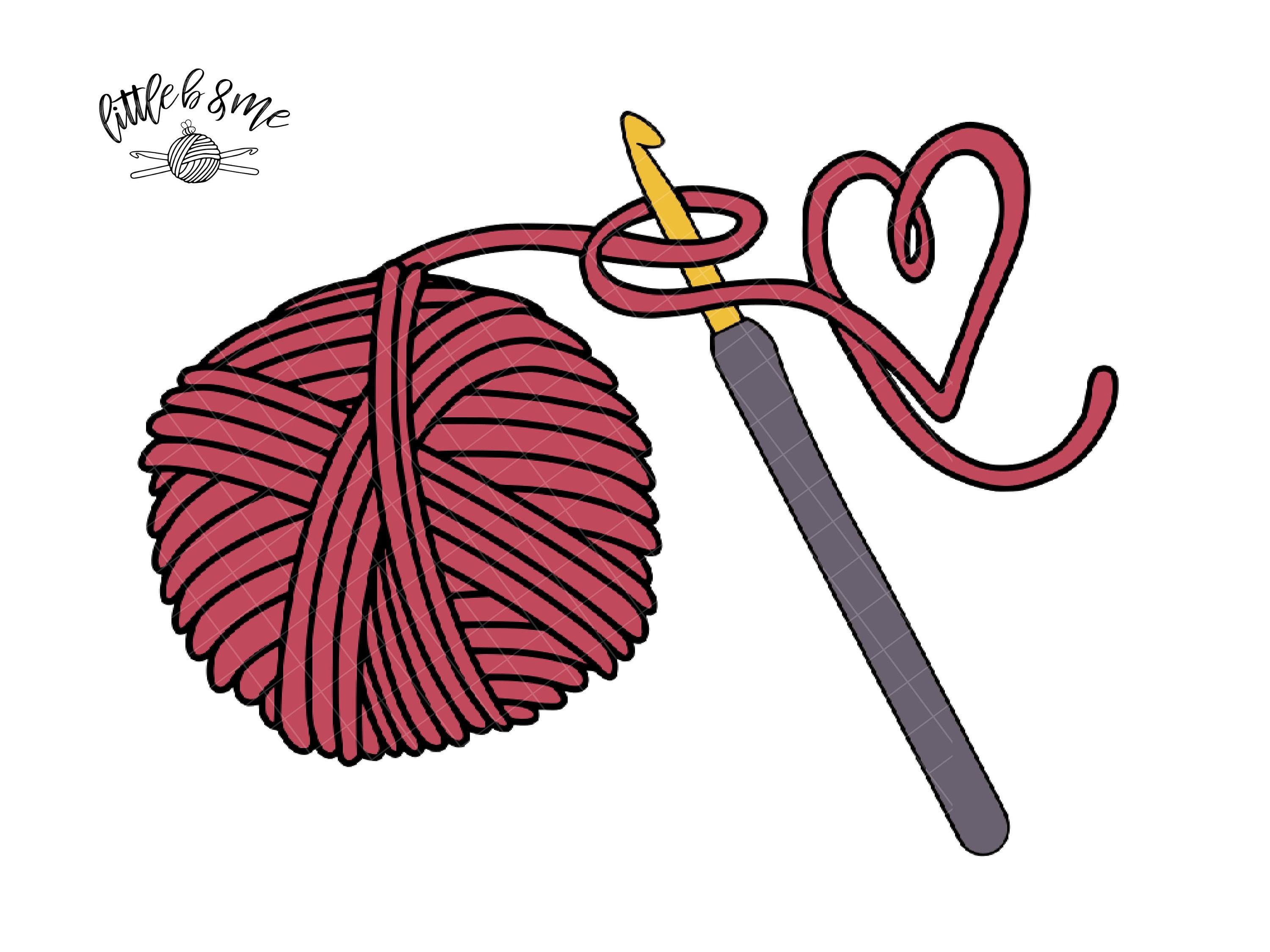 Heart Crochet Yarn Clip Art My XXX Hot Girl