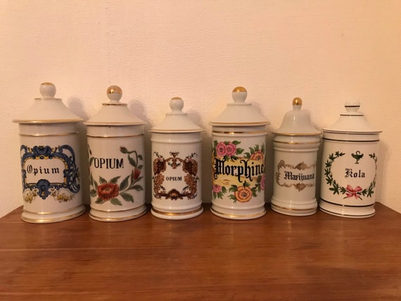 Ancien Pot En Pharmacie Pour Anis étoilé - Objet Vintage De Collection