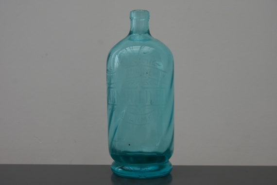 Ancienne Bouteille Siphon Bleu Eau De Seltz Eau Gazeuse Arnould Fils Charmes France Vintage Bistrot Années 30