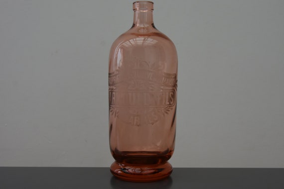 Ancienne Bouteille Siphon Rose Eau De Seltz Eau Gazeuse Arnould Fils Charmes France Vintage Bistrot Années 30