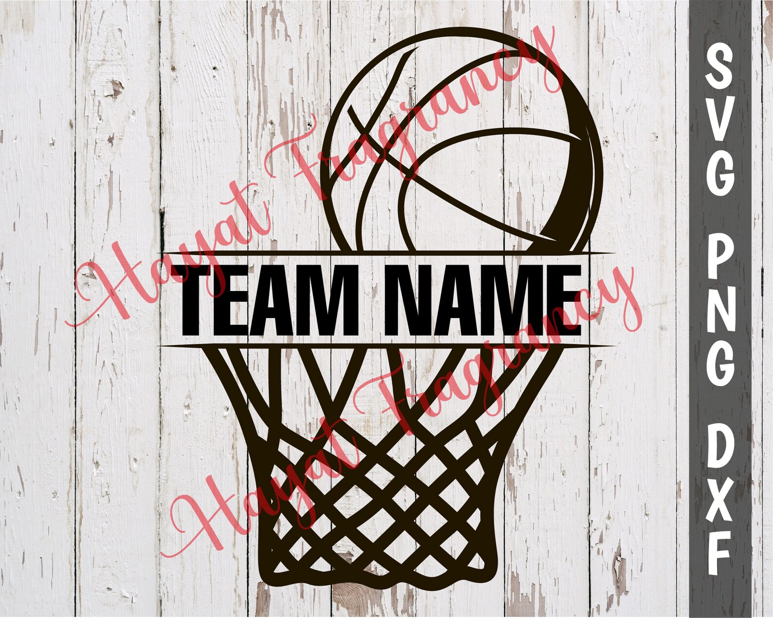 Split Basketball Net SVG PNG DXF Basketball Team Monogram | Etsy