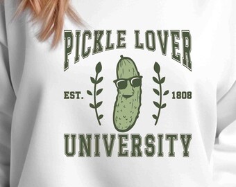 Pickle Lover University PNG Sublimation Digital Design Download, University tee png, Varsity Letters png, Pickle png