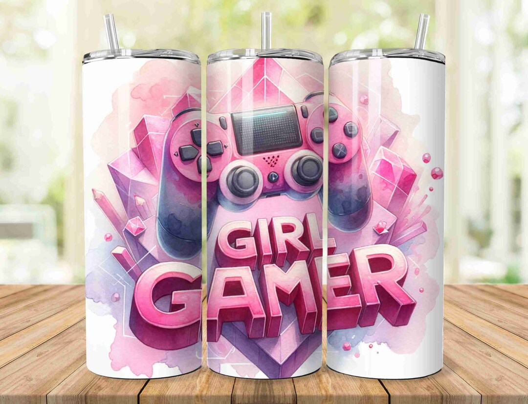 Video Gaming Tumbler, Gamer 20 Oz Skinny Tumbler Sublimation Design ...