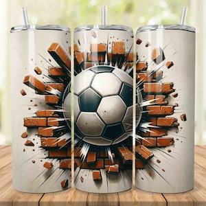 Soccer Tumbler Design, Tumbler Wrap PNG, 20 oz Skinny Tumbler Design, Soccer Tumbler Wrap, Soccer Tumbler PNG, Soccer Ball Tumbler Design