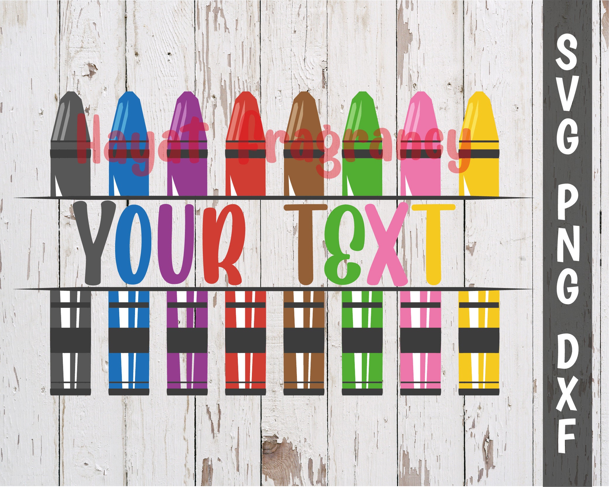 Download Crayon Split Monogram SVG DXF PNG. Colorful Pencil Clipart ...