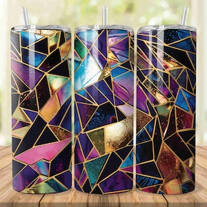 3D Glitter Holographic Tumbler Wrap, Foil Crystal, 20oz Glitter Tumbler Sublimation Design, Straight Tumbler Wrap, PNG Digital Download