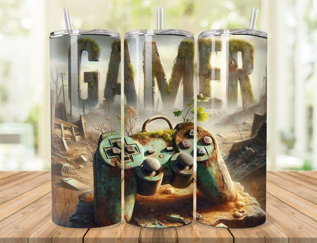 Gaming Tumbler Wrap, Gamer 20 Oz Skinny Tumbler Sublimation Design ...