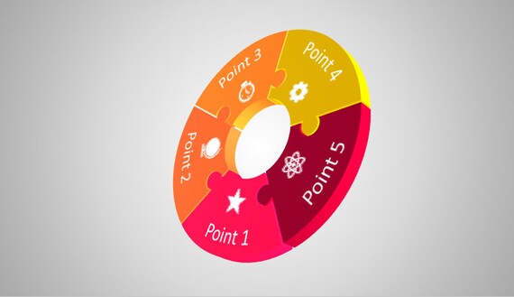 3d Puzzle Kreis In Powerpoint Powerpoint Vorlage Etsy