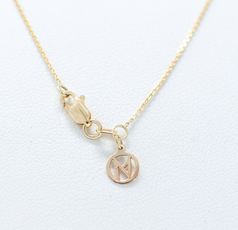 -14k Gold--Solid Yellow Gold Necklace--Geometric Necklace Necklace with two circles