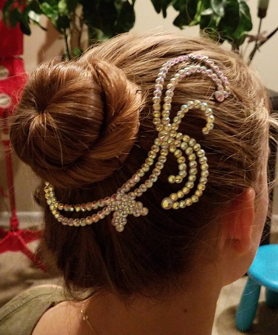 Ballroom Dance Hair Piece Adornment Accessories Swarovski Crystals Rhinestones Weddings