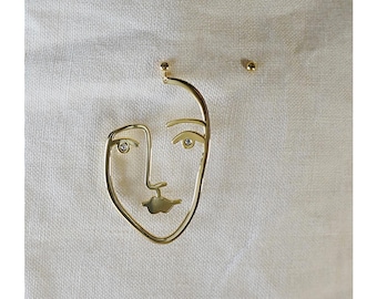 Picasso Face Earrings