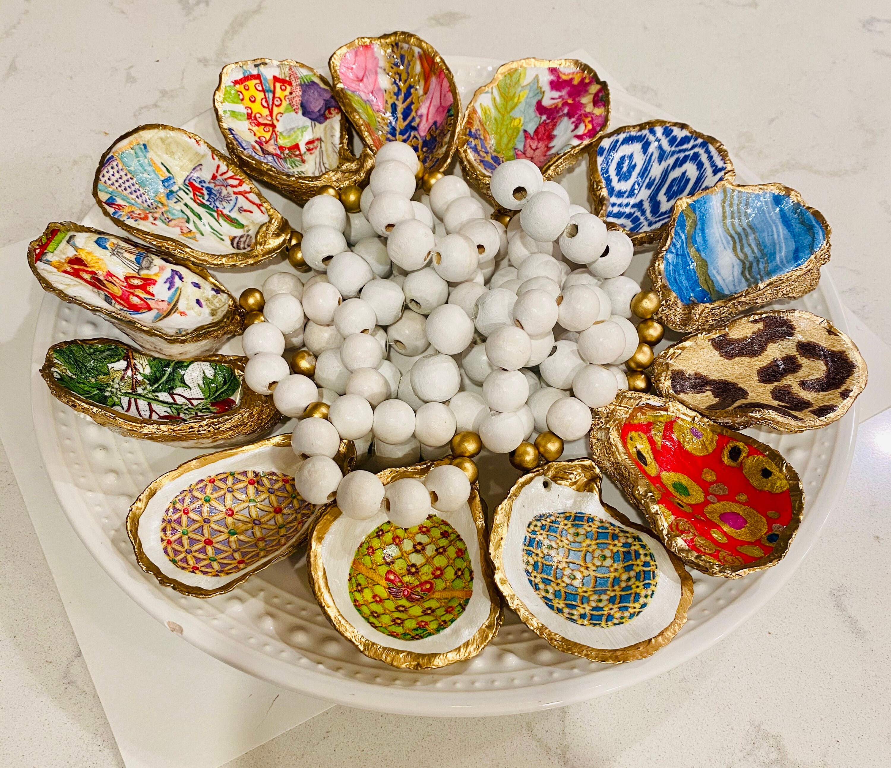 Set of 2 Fabulous Oyster Shell Napkin Rings custom napkin Etsy