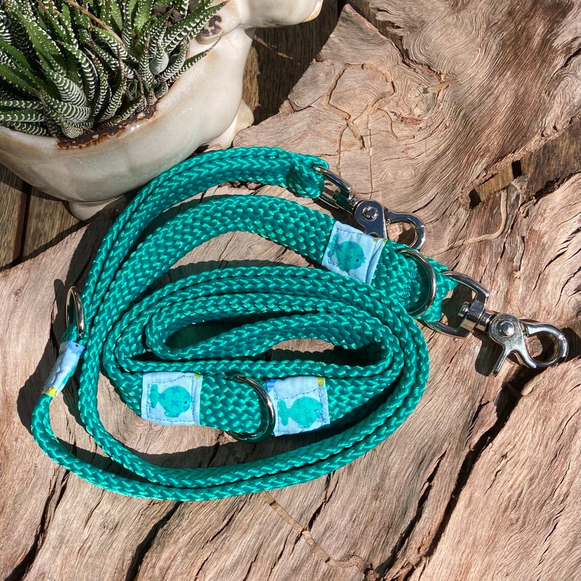 Double Ended Tethering Dog Lead/Leash Plaited Polyester Etsy