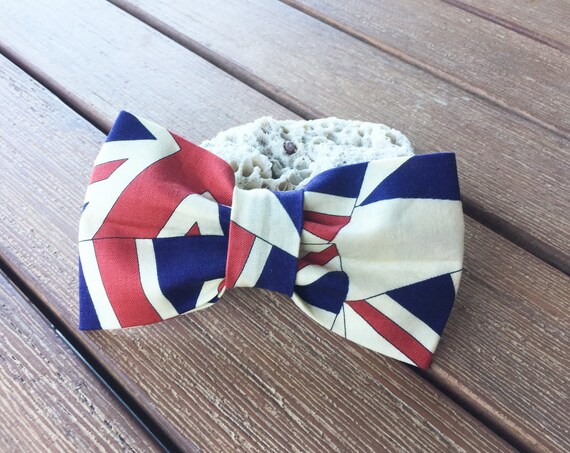 union jack dog bow tie