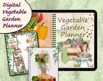 Digital Garden Planner | Hyperlinked Tabs | Goodnotes Planner | Garden Journal | Digital Stickers | Garden Planner