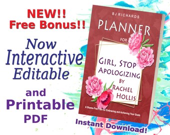Rachel Hollis - Interactieve - Bewerkbare - Printbare - Planner - Meisje, stop met je verontschuldigen - Direct downloaden