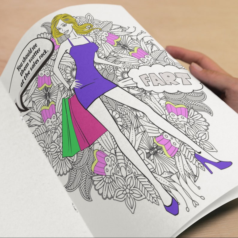 Printable Adult Coloring PDF Funny Coloring Pages - Etsy