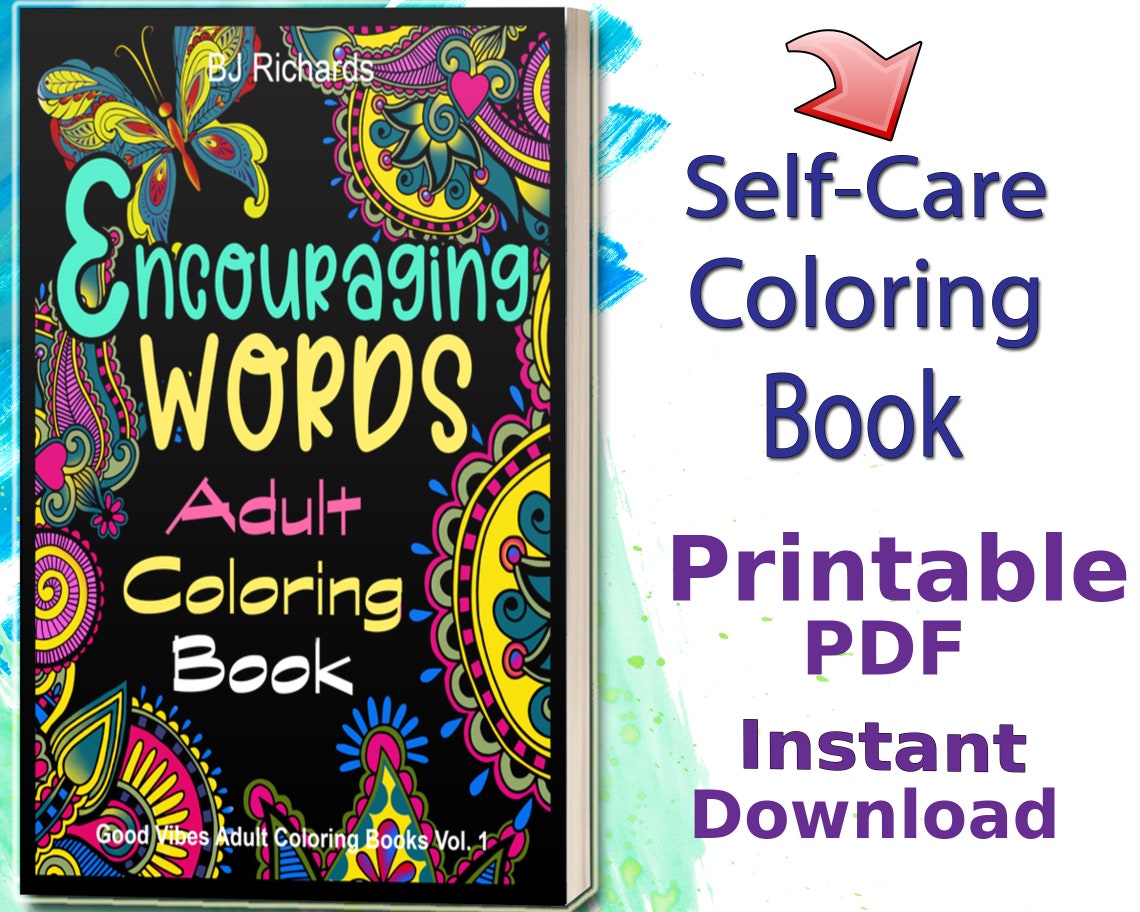 PDF Printable Coloring Pages for Adults motivational Quotes - Etsy