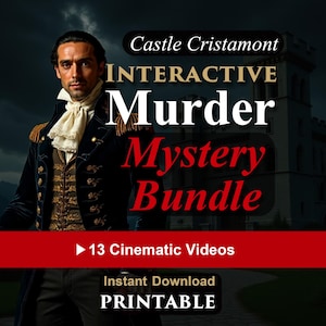 Interactive Murder Mystery Bundle | 13 Cinematic Videos | 6 Printable Cold Cases | Character Bios | Instant Download