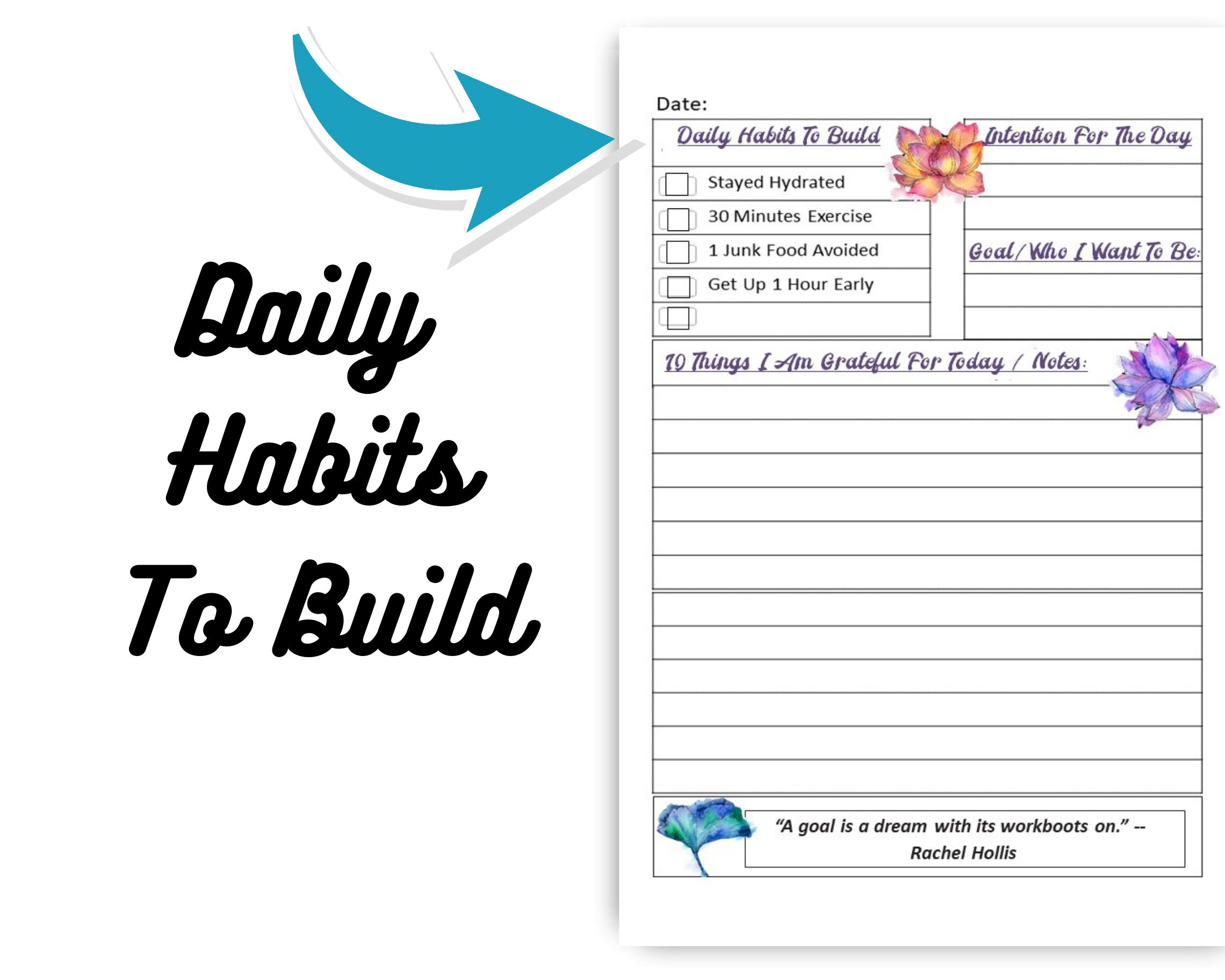 Rachel Hollis Interactive Editable Printable Journal | Etsy
