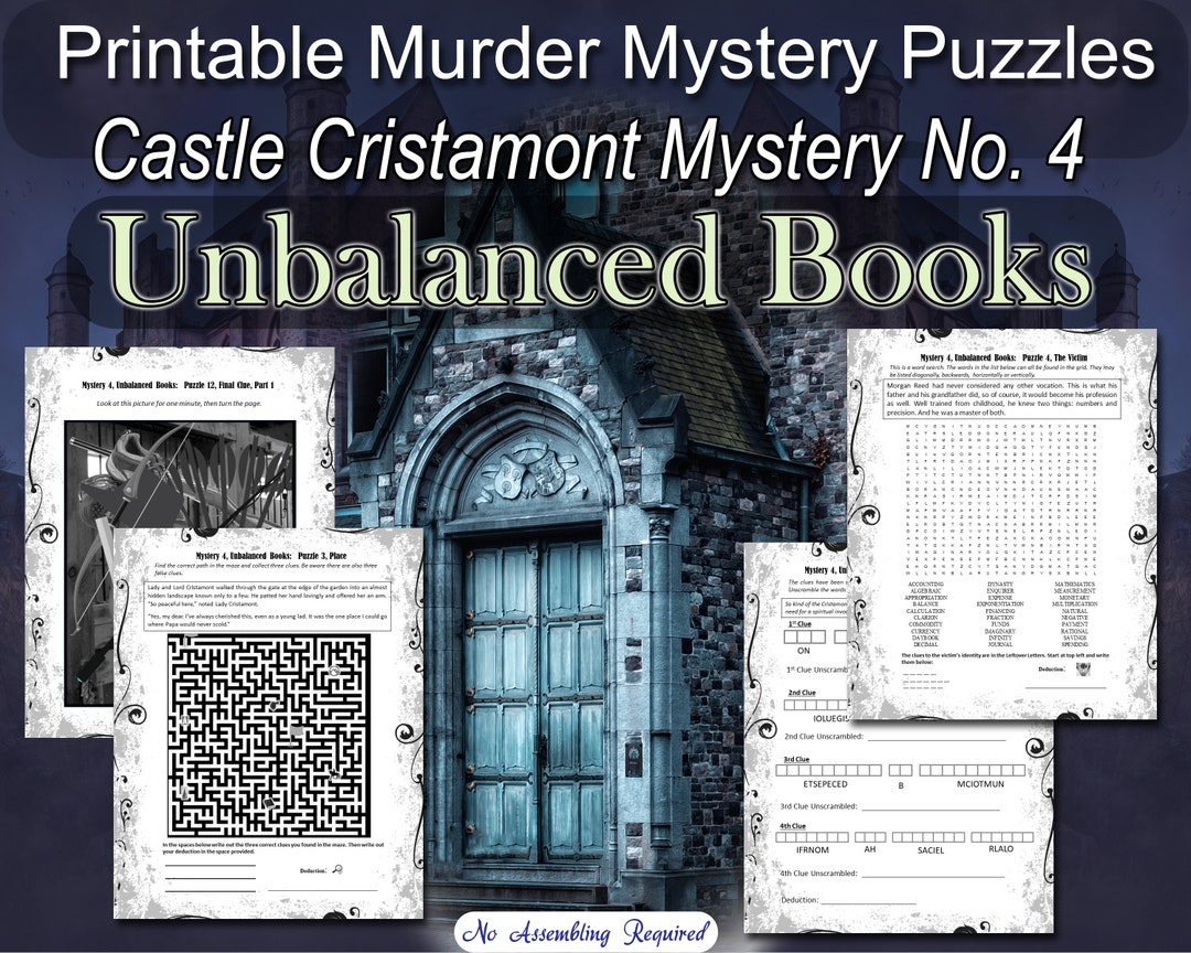 Printable Murder Mystery Puzzles | Castle Cristamont No. 4 | Solve the ...