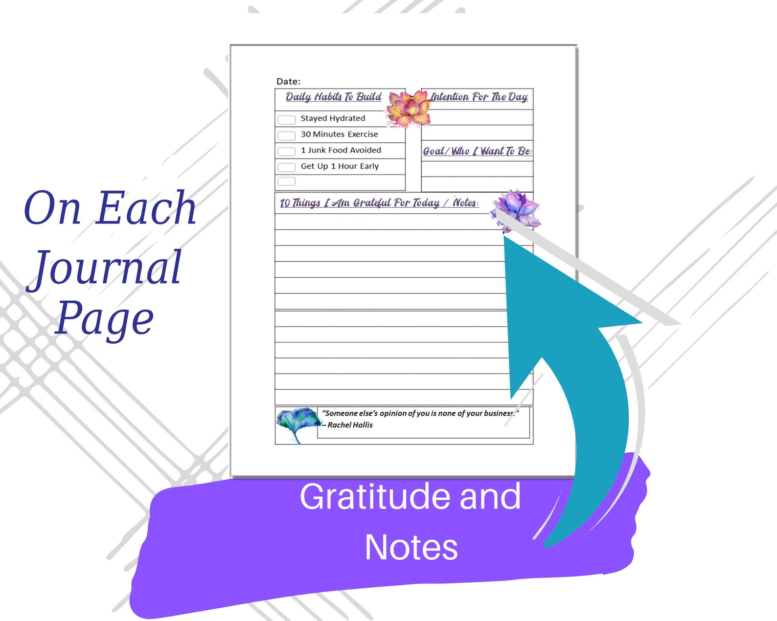 Rachel Hollis Interactive Editable Printable Journal Girl Stop ...