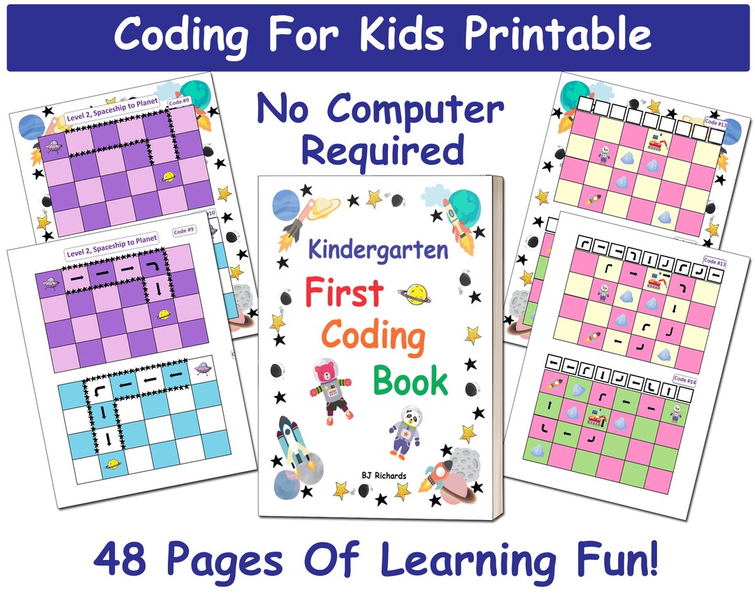 Printable Worksheets Coding for Kids | STEM Activities | Kindergarten ...