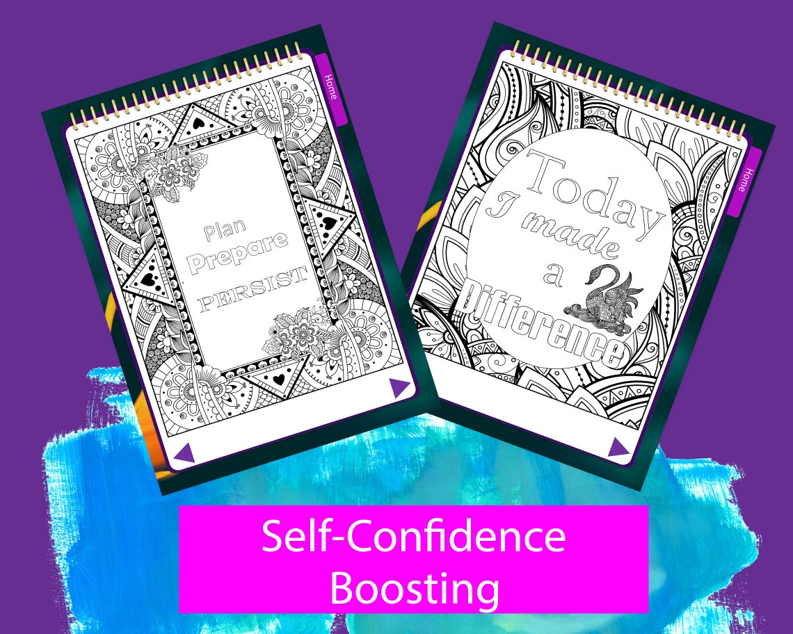 Goodnotes Self Care Digital Coloring Book For Adults | Etsy