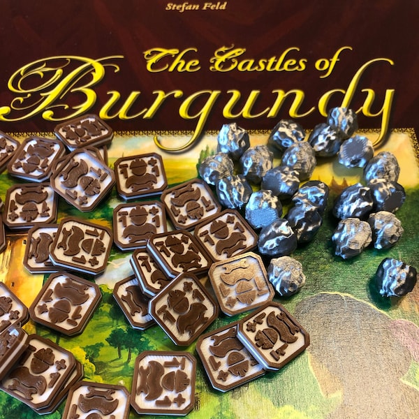 Castles of Burgundy Upgraded Tokens