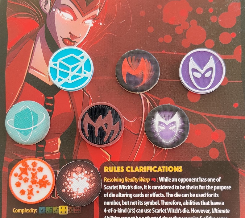 Dice Throne Token Upgradessuper Heroes Etsy