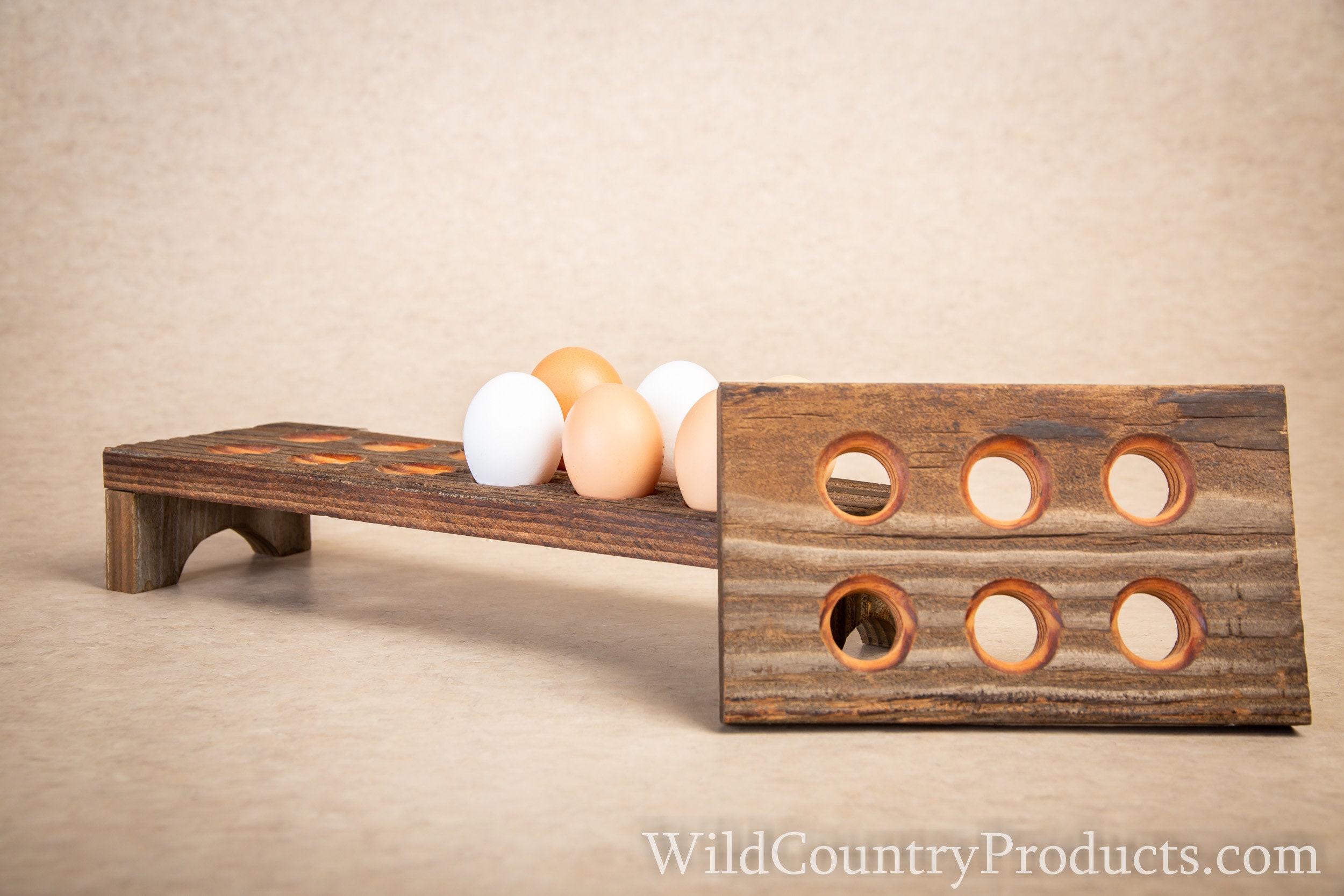 Wooden Egg Holders Rustic Country Style Reclaimed Wood Barnwood Accents