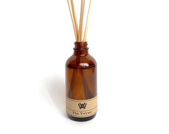 Tea Thyme Reed Diffuser, Reed Diffusers, Aroma Diffuser, Room Freshener, Home Fragrance, Reeds, Diffusers, Amber, Bergamont,Oregon Fragrance