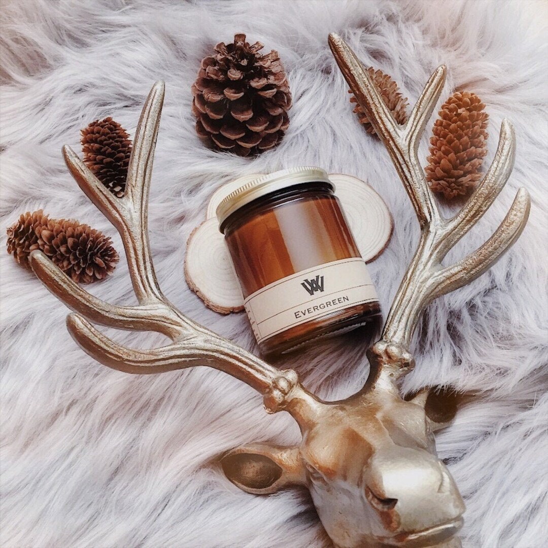 Evergreen Minimalist Soy Candle, Its the Most Wonderful Time of the