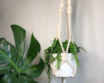 Handmade Macrame Pot Plant Hanger | Boho Interior Decor | Handmade in Australia