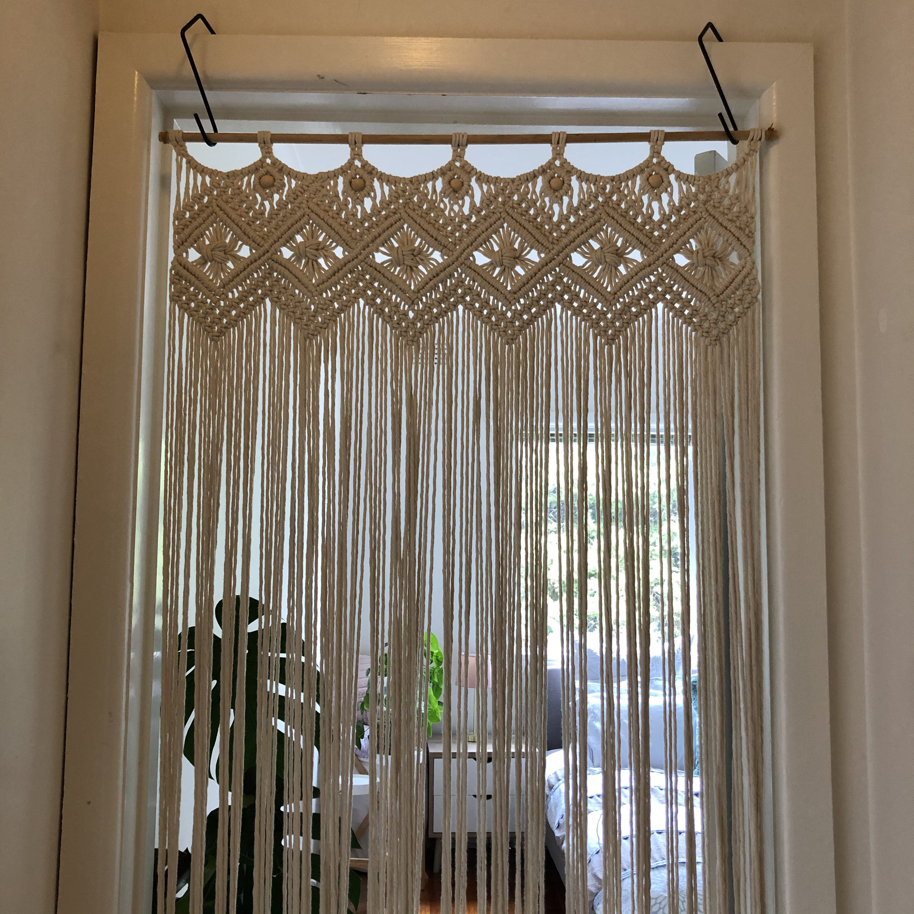 Large Macrame Hanging Door Curtain Handmade in Australia Etsy