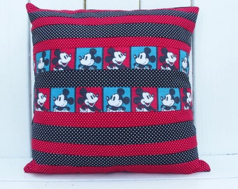 Mickey Mouse Throw Pillow, Polka Dot Pillow