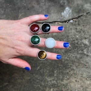 Gemstone ring, 20mm ring, chunky gem ring, statement ring