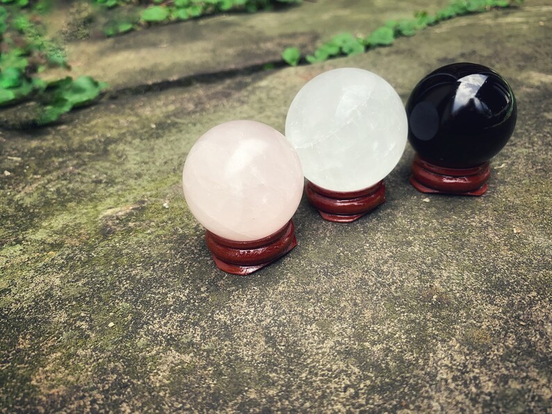 Crystal Ball Set Crystal Orb Stress Relief Crystal Ball | Etsy