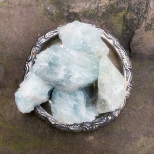 Natural Aquamarine, raw crystal, metaphysical crystal