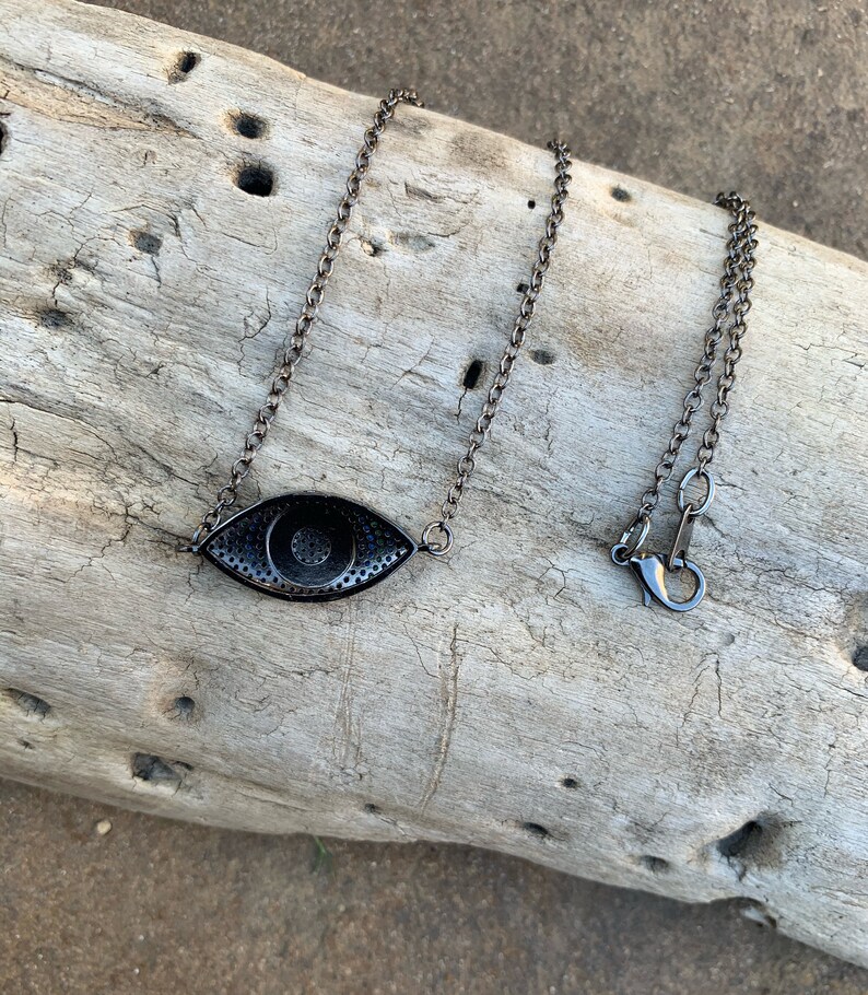 all seeing eye necklace Pagan Jewelry Mediterrenian Talisman Necklace Evil Eye protection necklace witchcraft protection necklace