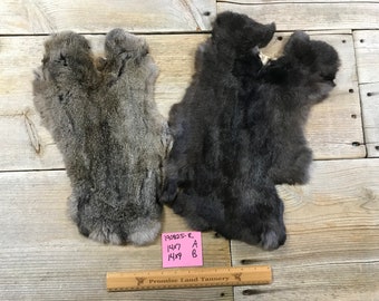 Lot of 2 Assorted Hides- As Shown- Natural Rabbit Fur-  No. 190825-R