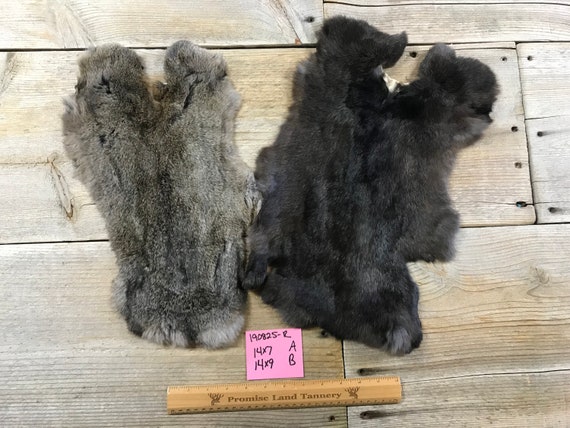 Lot of 2 Assorted Hides as Shown Natural Rabbit Fur No. | Etsy