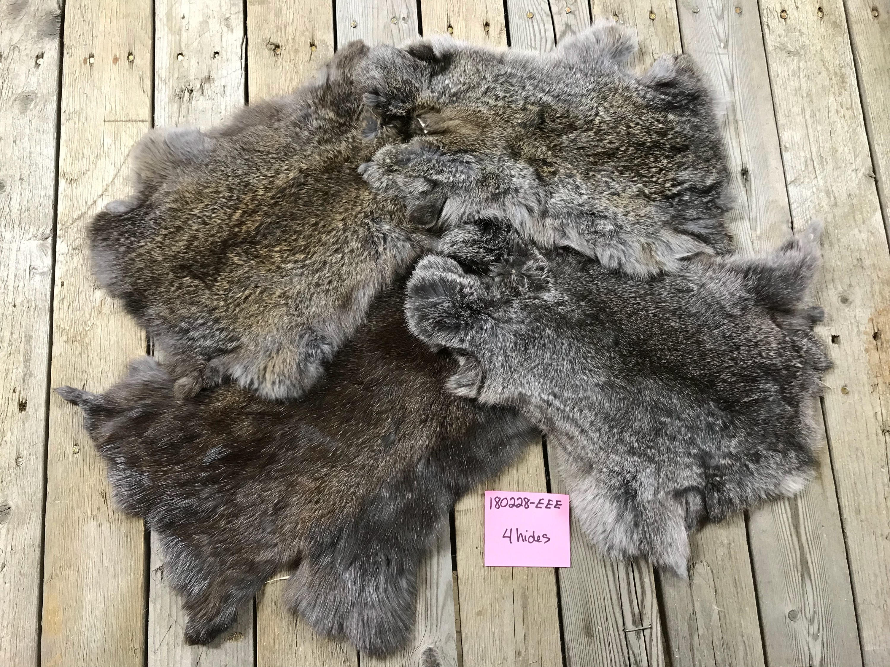 Lote de 4 Surtidos Pieles de Conejo Como Se Muestra Piel de Etsy