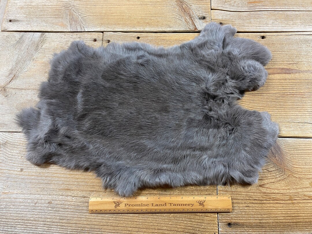 Grey Rabbit Hide Gray Rabbit Hide One Jumbo Natural Rabbit Fur Lot No. - Etsy