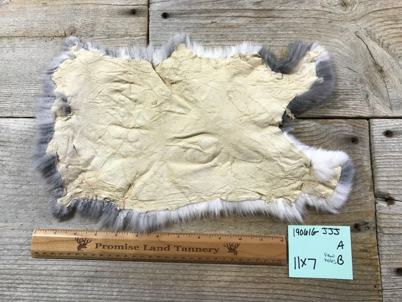 Natural Rabbit Fur One Average Magpie Harlequin Brown Rabbit Hide 190616-JJJ No