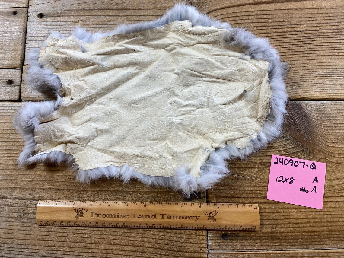 Gray Rabbit Hide - One Average - Natural Rabbit Fur - No. 240907-Q - Etsy