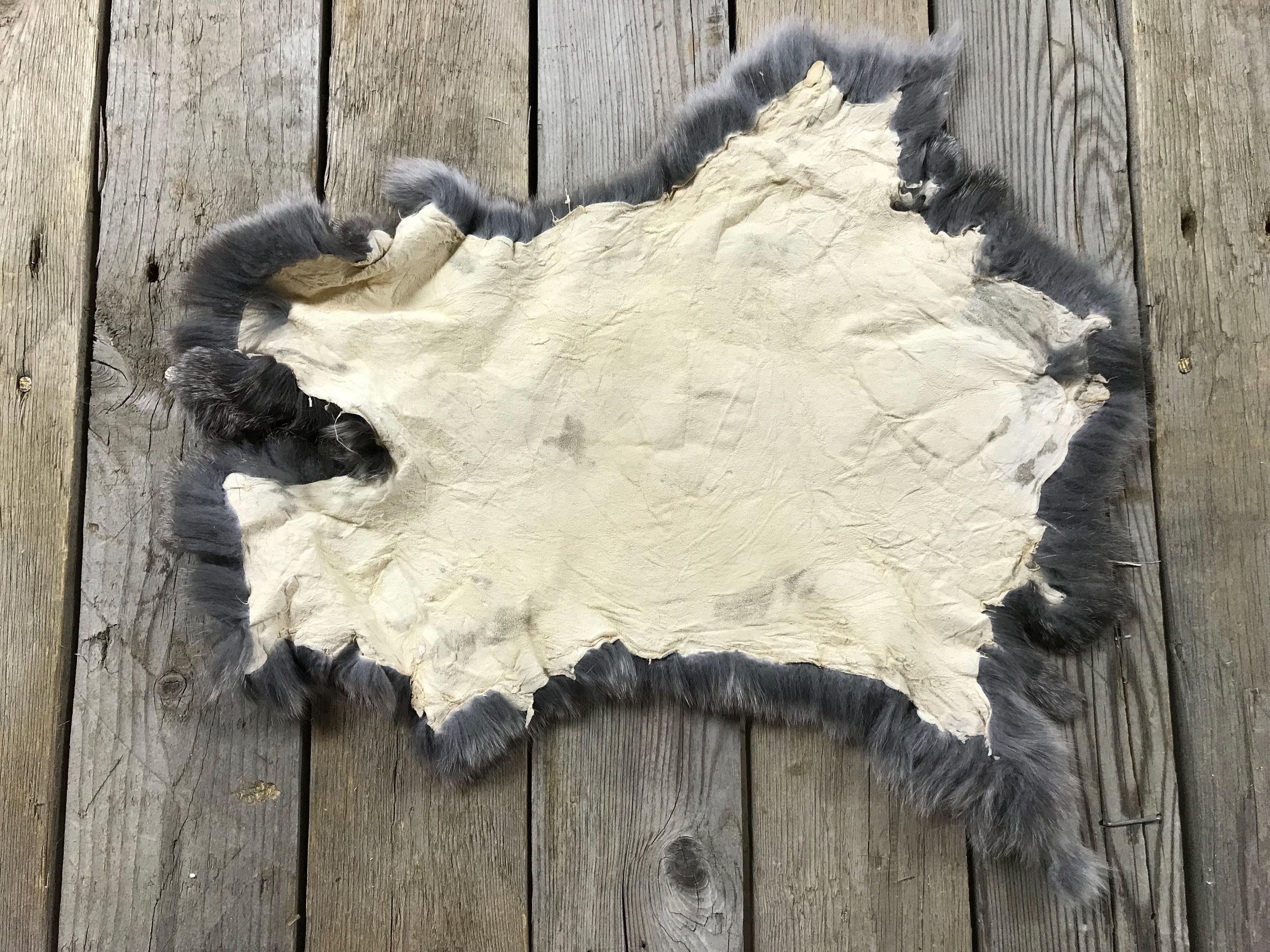 Lot of 4 Assorted Rabbit Hides- as Shown- Natural Rabbit Fur- No ...
